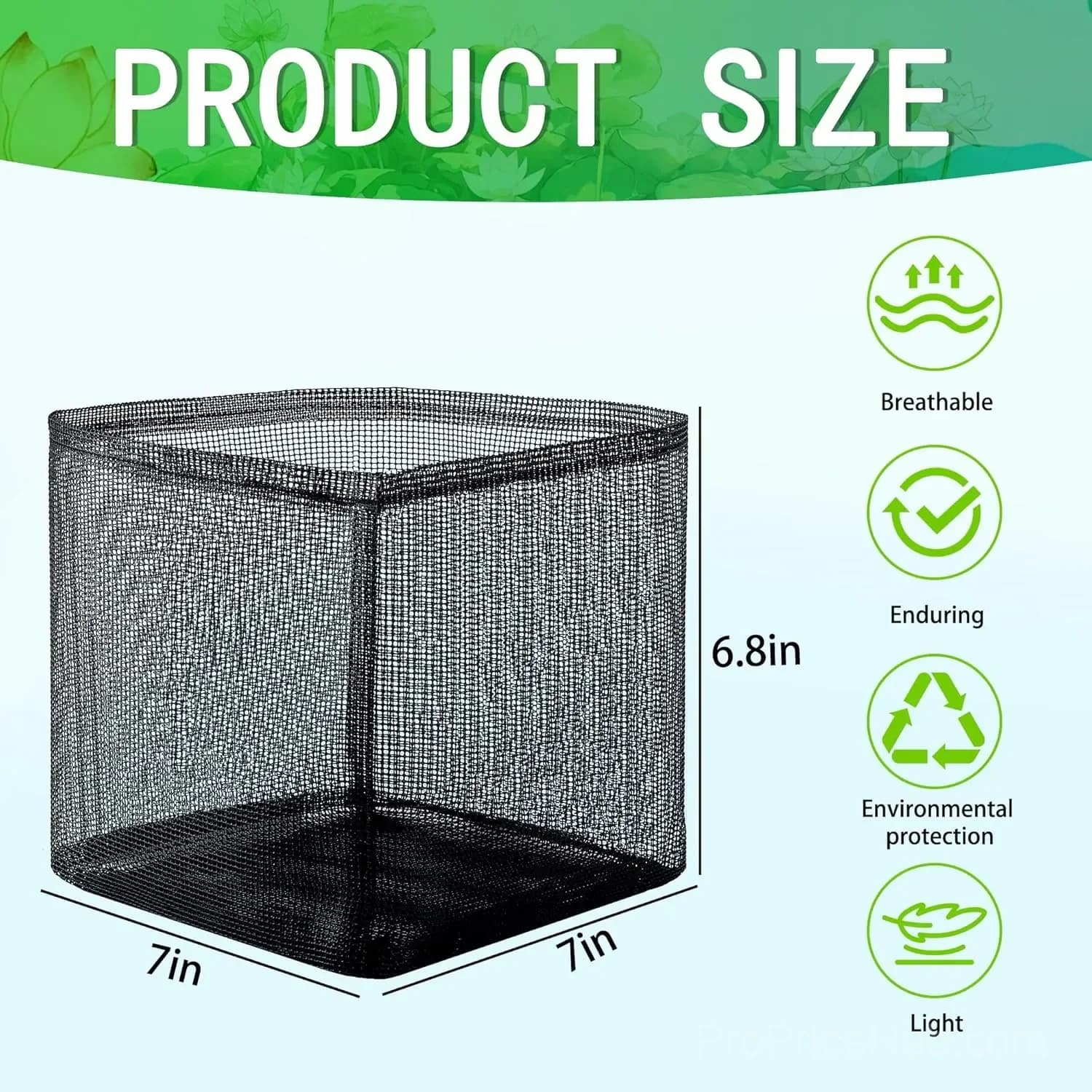 4-Pack Reusable Mesh Aquatic Planting Bags for Pond Plants - View 2
