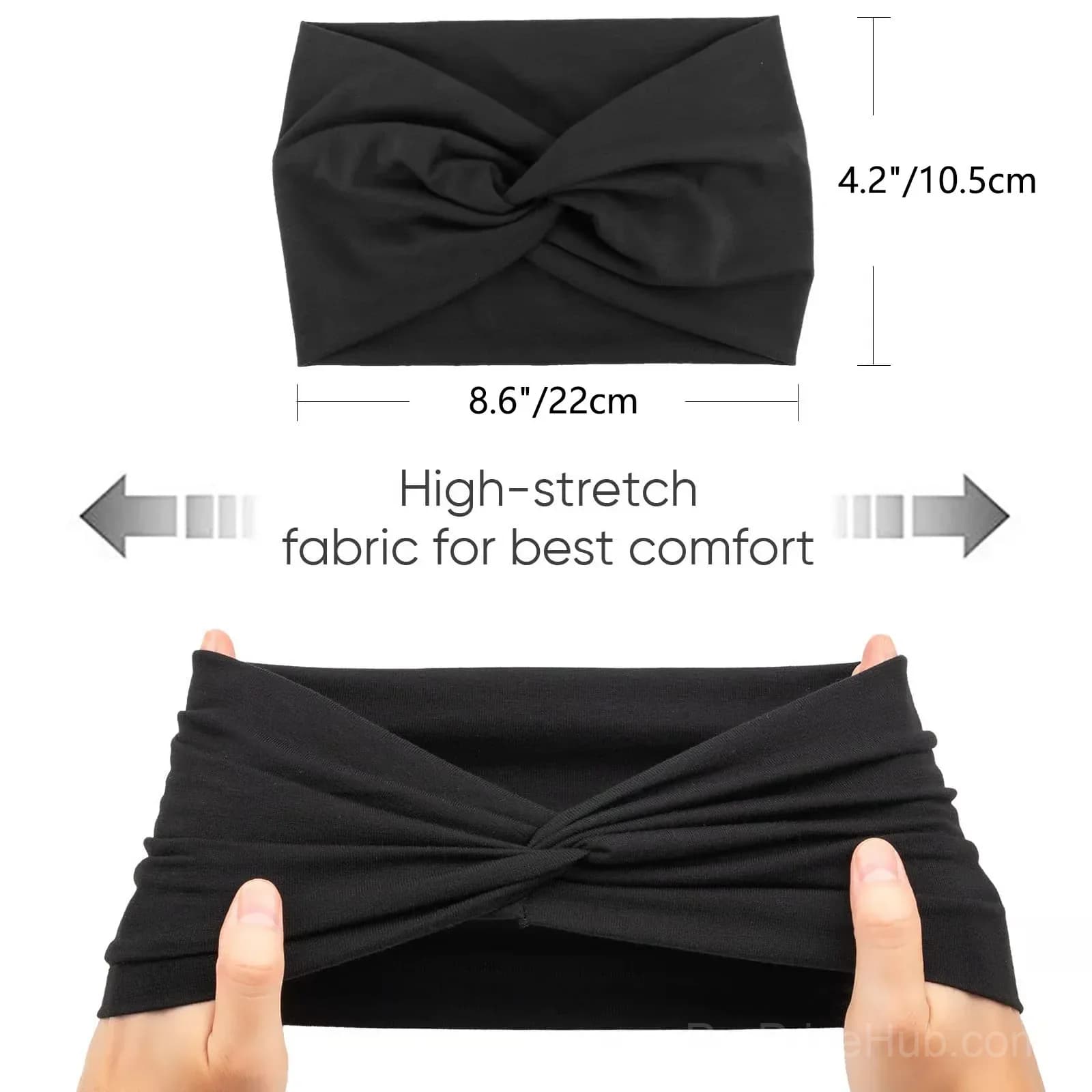 10 Pack Wide Knotted Turban Headbands for Women - View 4