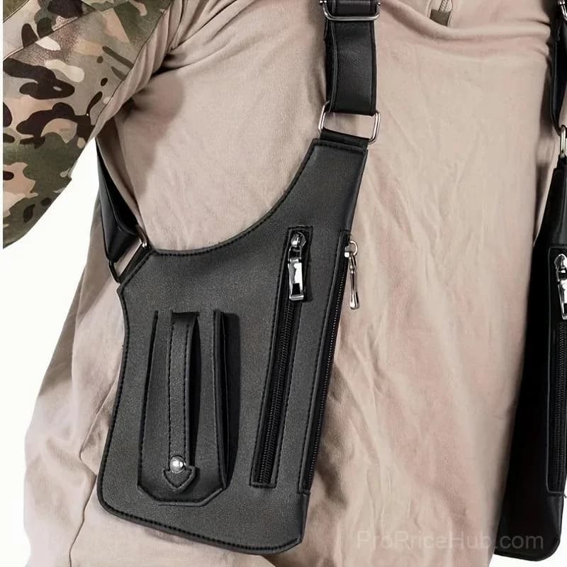 Premium Leather Adjustable Underarm Shoulder Bag for Men - Alt