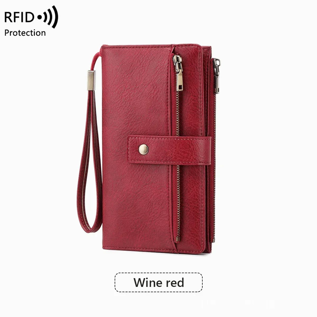 Women's Retro RFID Blocking Tri-Fold Wallet - View 21