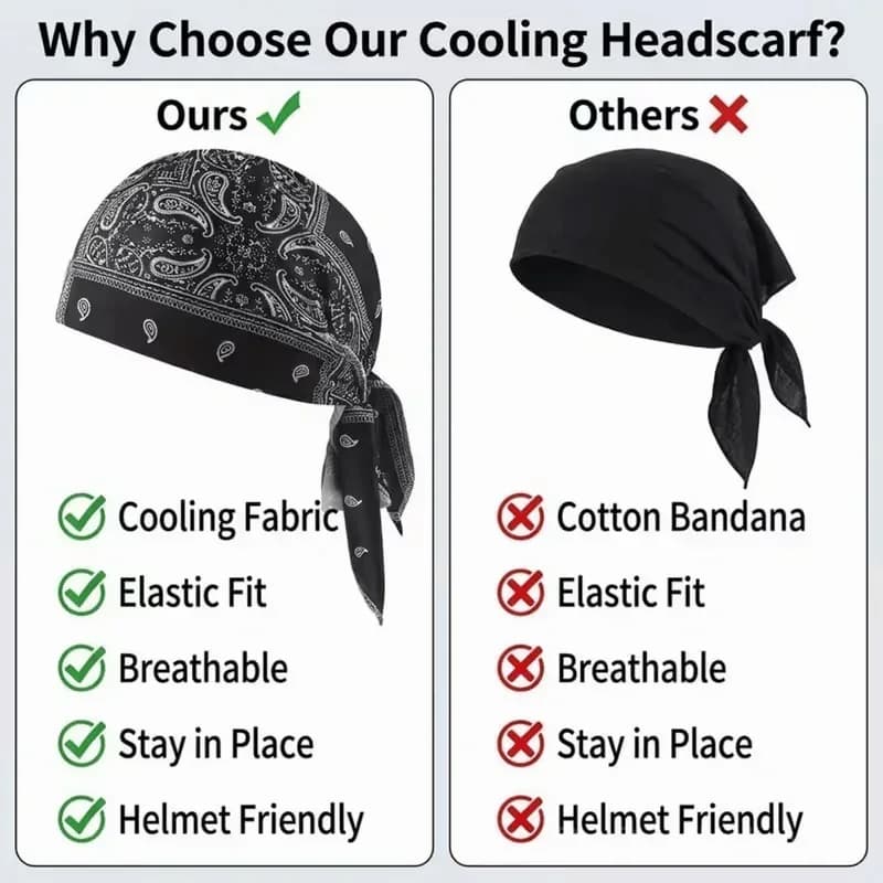 Paisley Cooling Headscarf Cap (2-Pack) - View 5
