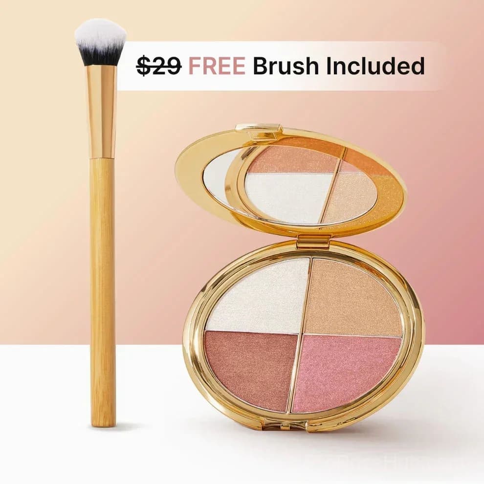 Glow Wardrobe Highlighting Eye & Cheek Palette - View 1