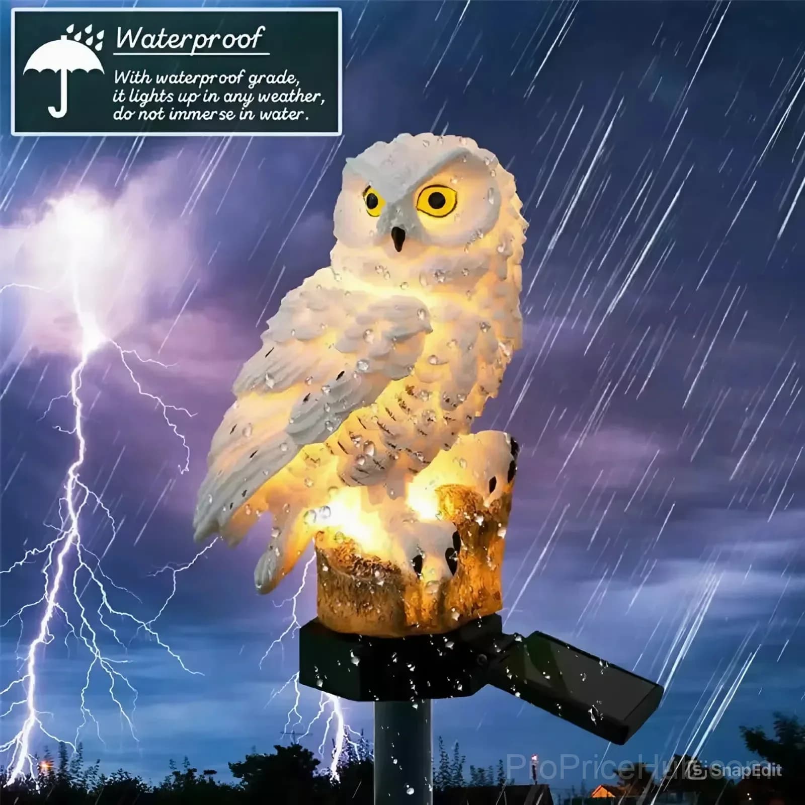 Waterproof Solar Owl Light for Garden Decor - View 3