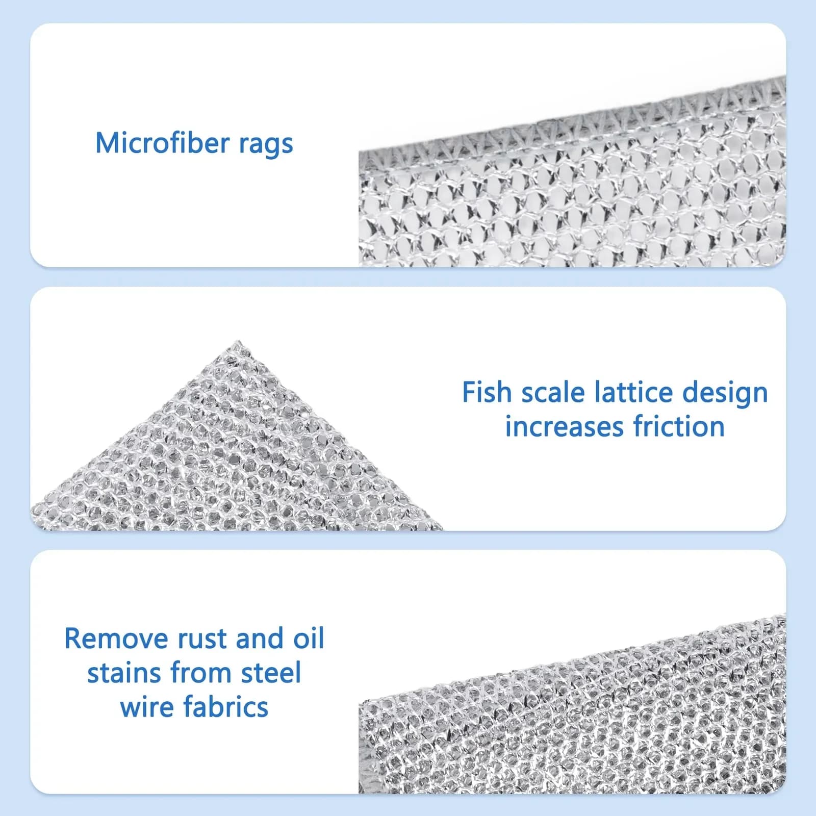 20-Piece Non-Scratch Microfiber Kitchen Scrub Cloths - View 7
