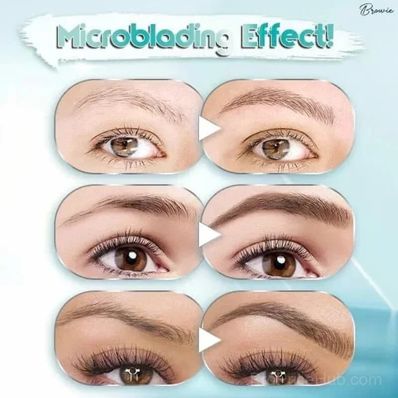 Waterproof Microblading Eyebrow Pen, 4-Fork Tip, Light Brown - View 6