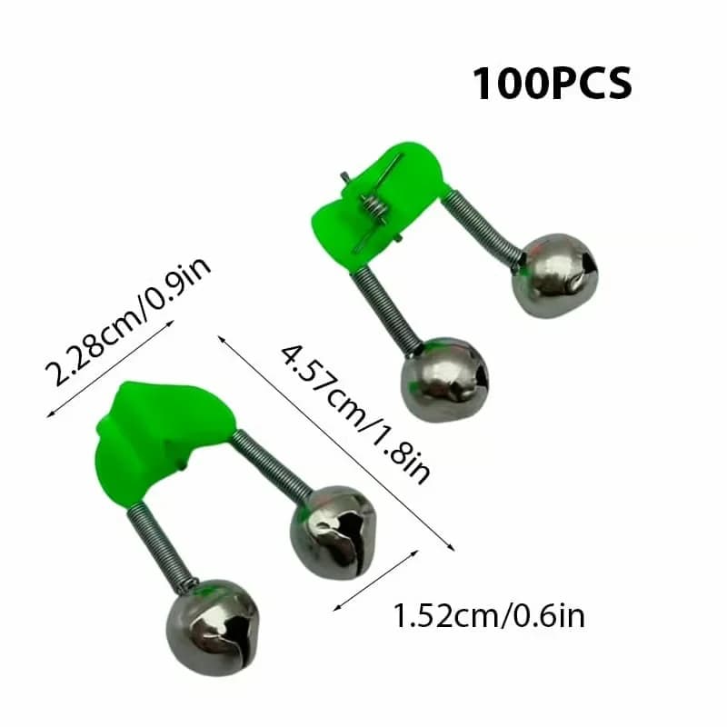 Twin Bell Fishing Rod Bite Alarm Clips, 100-Pack - View 1