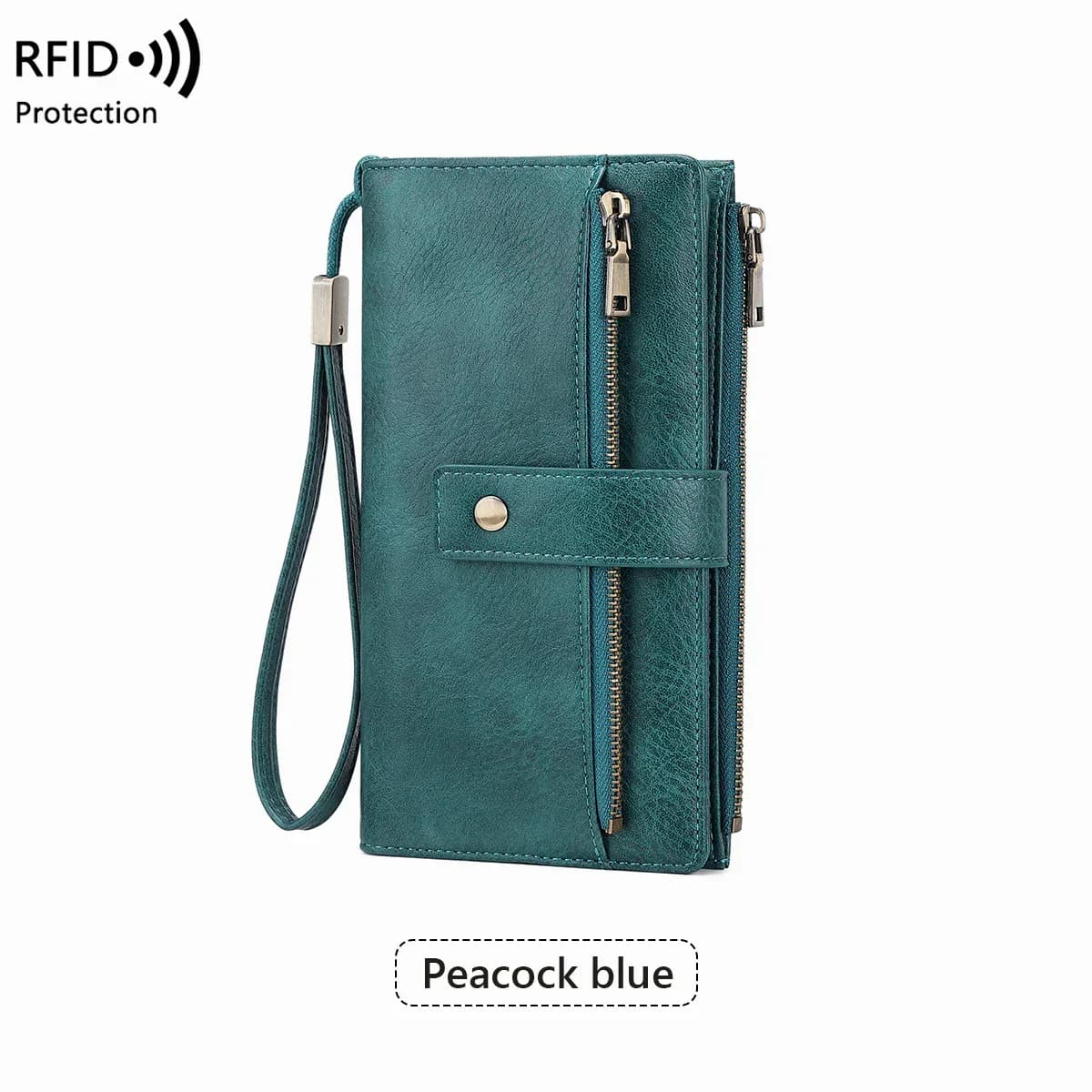 Women's Retro RFID Blocking Tri-Fold Wallet - View 22