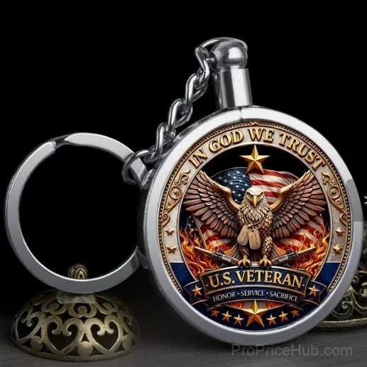 250 Years of Freedom Veteran Tribute Coin Keychain - Main