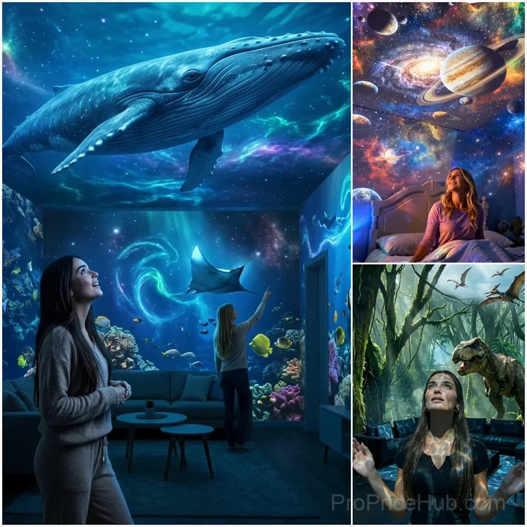 5D Galaxy Ocean Smart Projector Night Light for Bedroom & Car - View 11