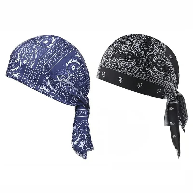 Elastic Cycling Sports Cap Hat - Navy Blue - View 7