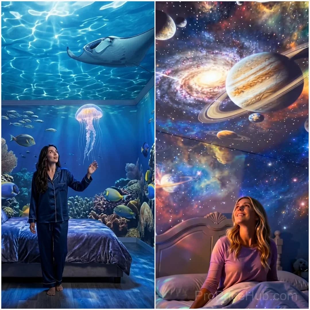 5D Galaxy Ocean Smart Projector Night Light for Bedroom & Car - View 10