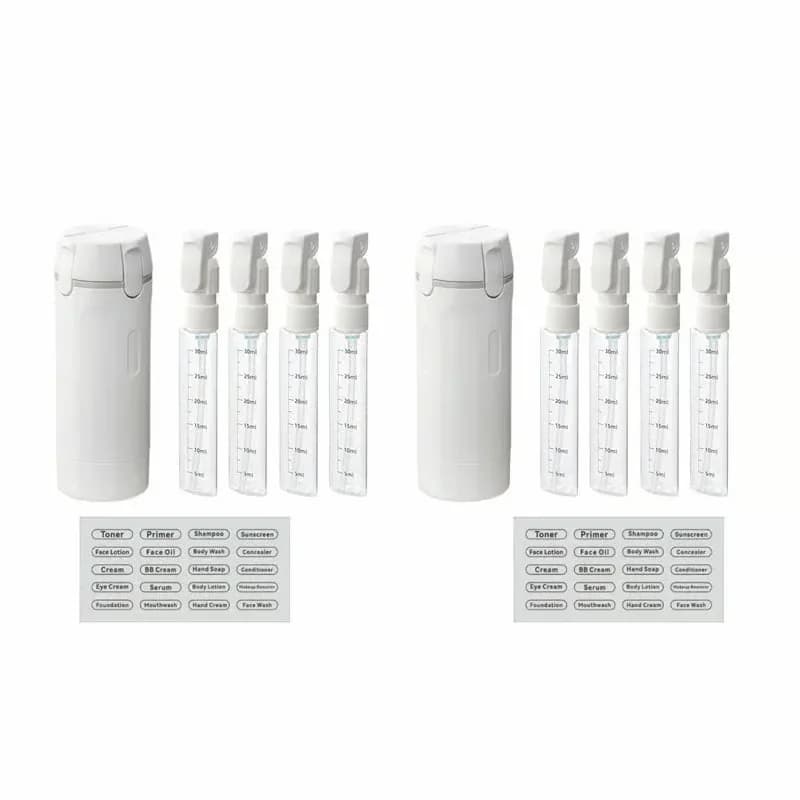4-in-1 Leakproof Rotatable Travel Dispenser Set, Green - Alt