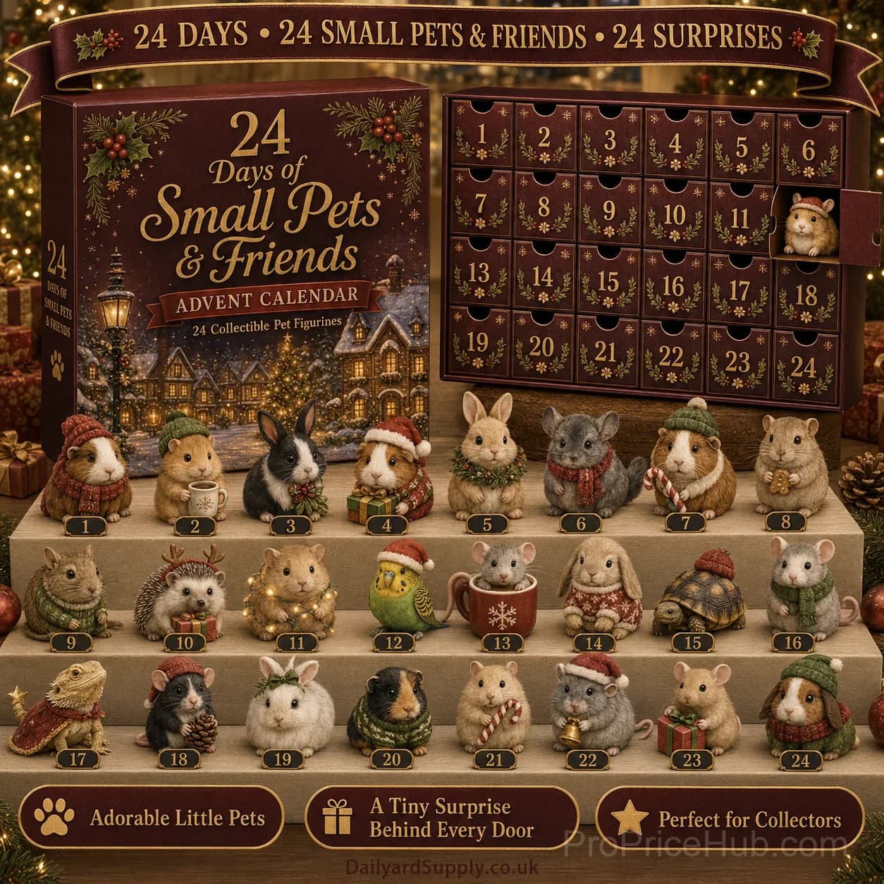 24-Day Small Pet Figurine Advent Calendar - View 1