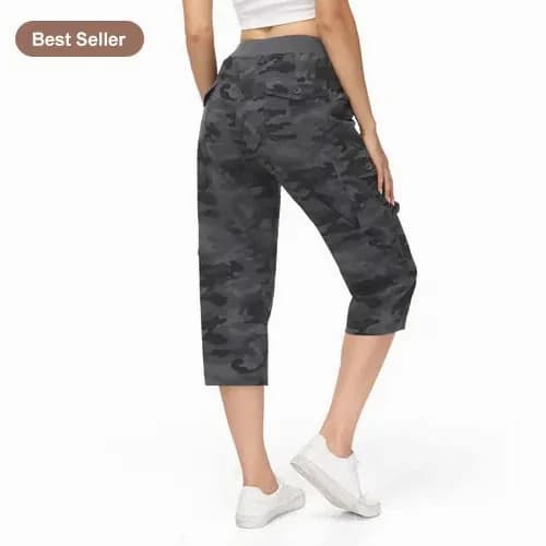Women's Lightweight Hiking Capris: Quick-Dry, 6 Pockets, Loose Fit - View 1