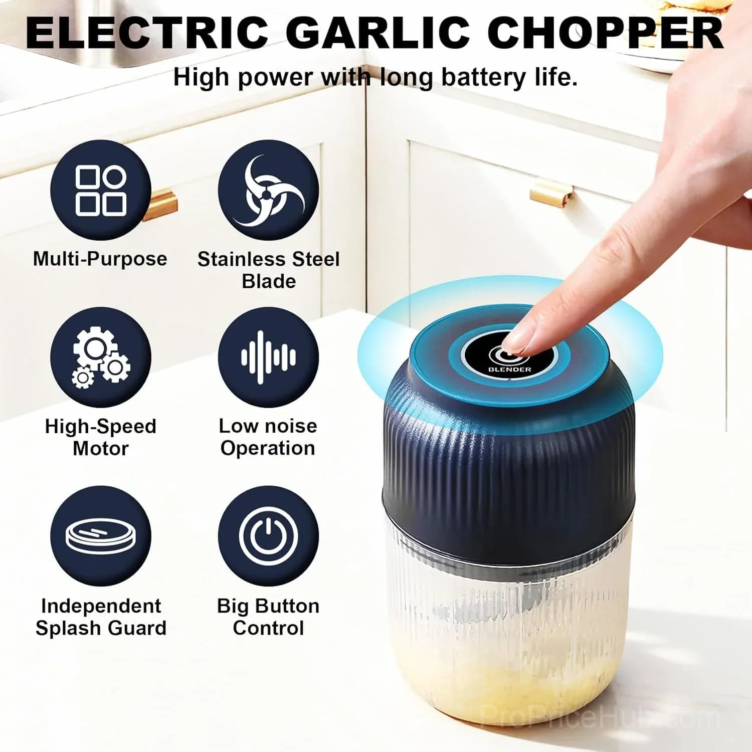Portable Mini Food Chopper - Compact Vegetable Cutter - View 2