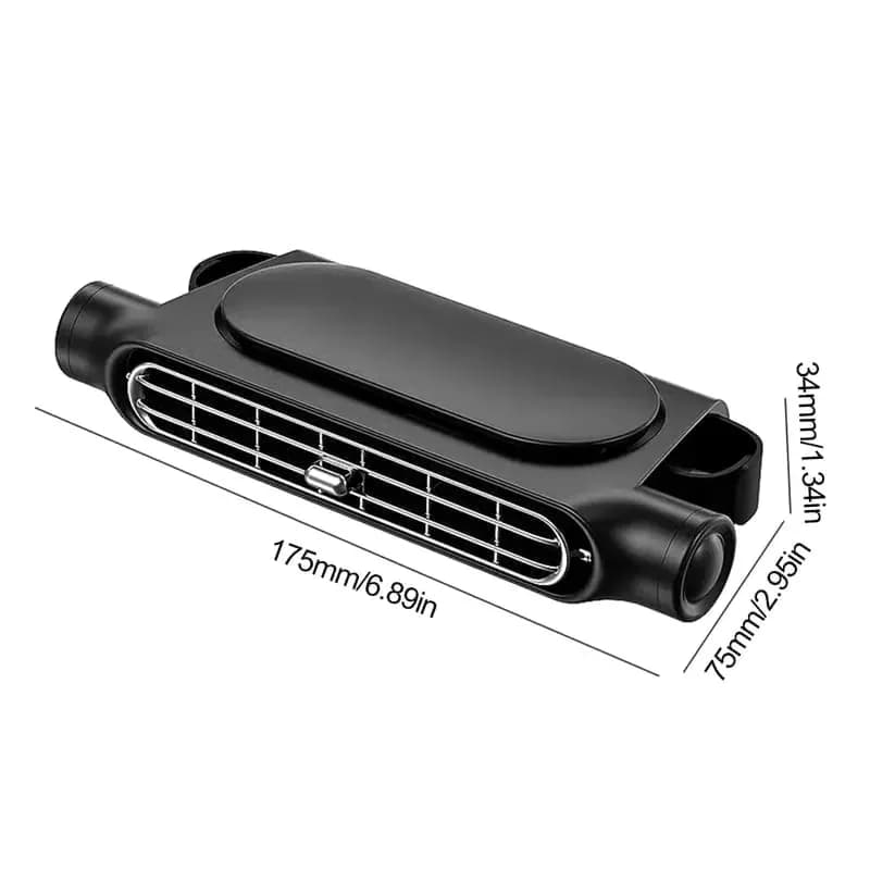 Black Car Seat Fan for Vehicle Seats - Main