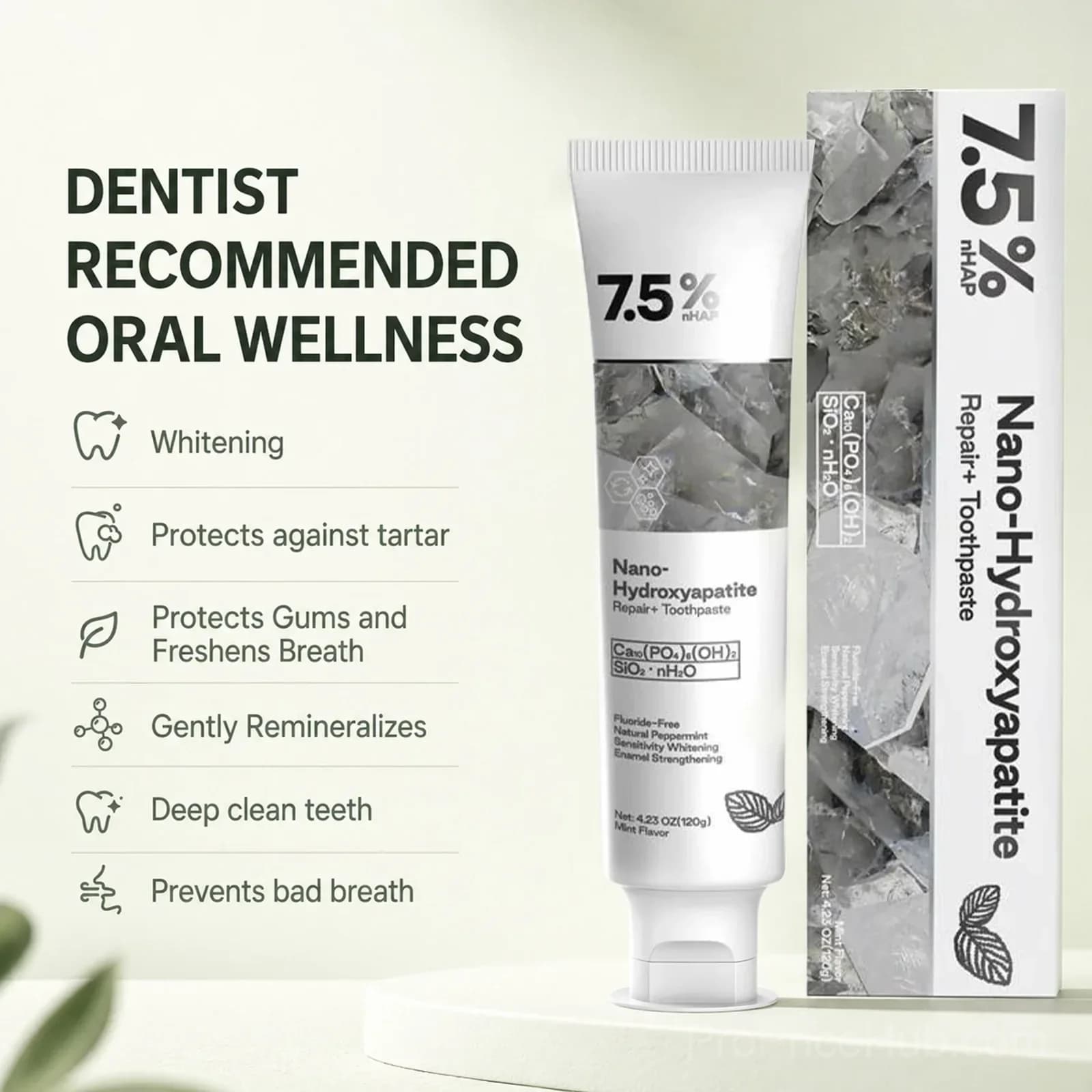 Hydroxyapatite Remineralizing Toothpaste - View 2