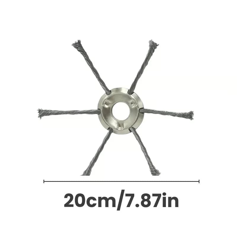 200mm Steel Wire Trimmer Head, 3-Blade Cutting Tool, 1 Pc - View 3
