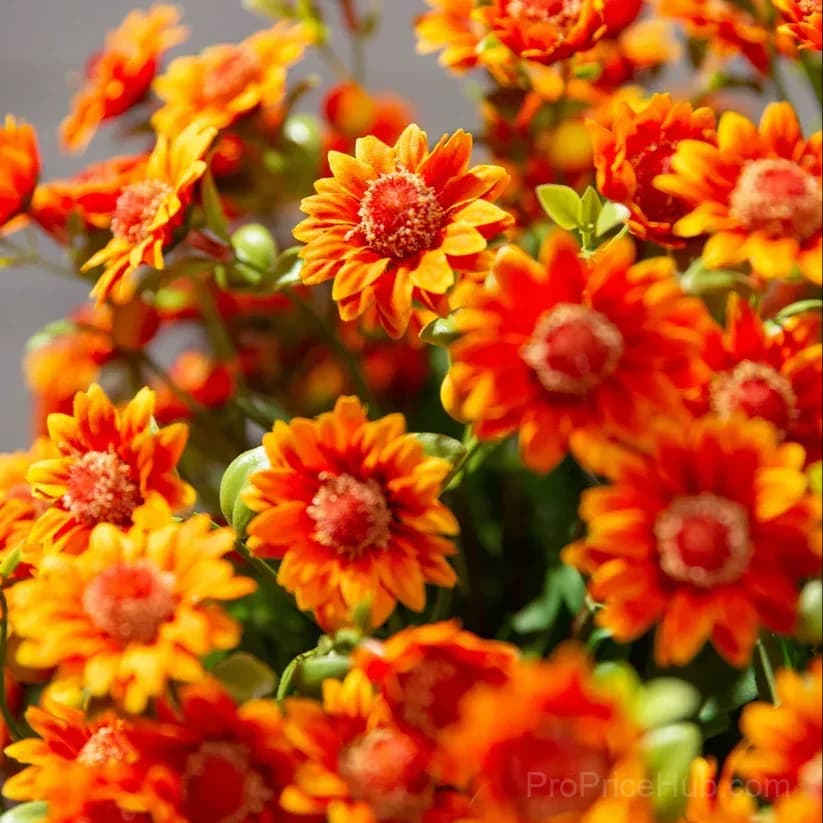 Artificial Outdoor Sunset Mums – UV-Resistant & Weatherproof - View 2