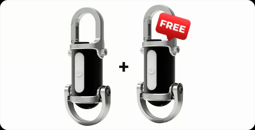 Portable Rechargeable LED Keychain Flashlight, 2-Pack - Main