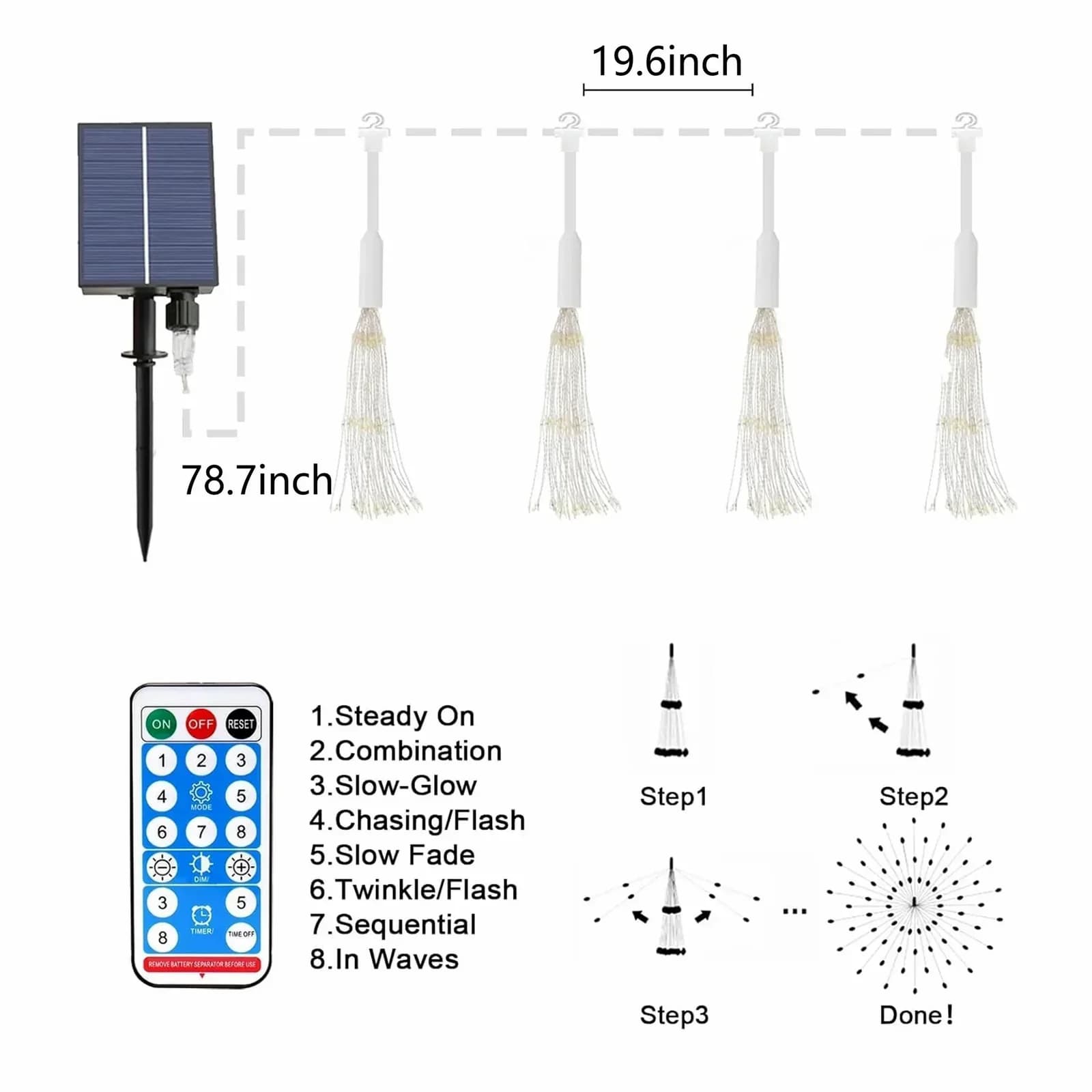 4-Pack Solar Fireworks Lights with 480 LEDs - View 15