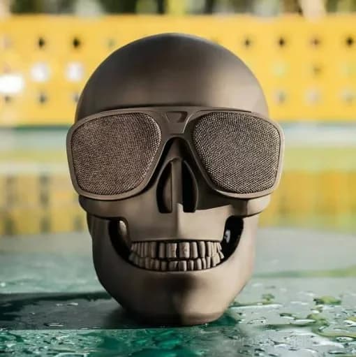 Skeleton Bluetooth Speaker, Black Frosted, Small - View 3
