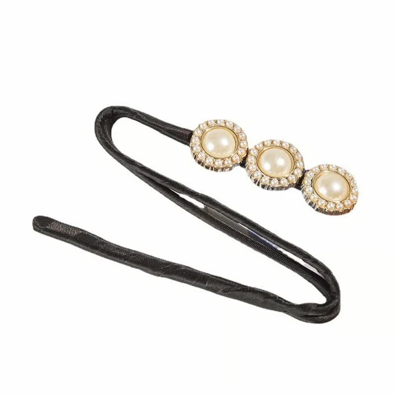 Pearl Flower Twist Hair Styling Tool - Gold Circle Pearl - View 6