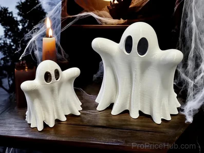 Halloween Ghost Decorations with Tea Lights - View 5