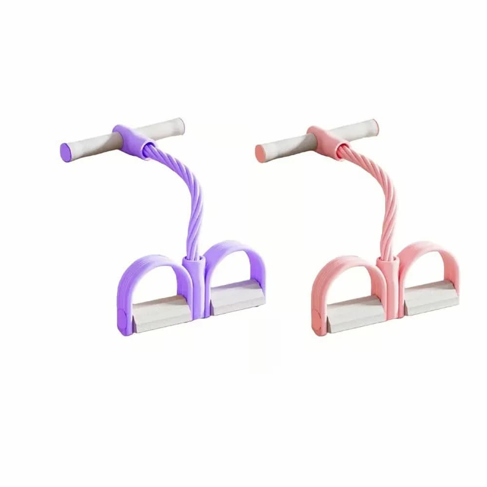 Multifunction Elastic Yoga Resistance Band, Pink - View 7