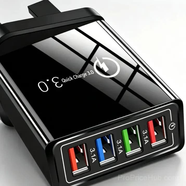 4-Port USB Travel Charger for Smartphones - View 4