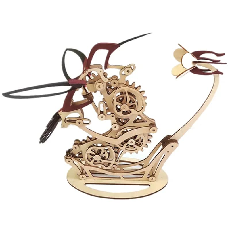 3D Wooden Mechanical Hummingbird Decorative Ornament - View 6