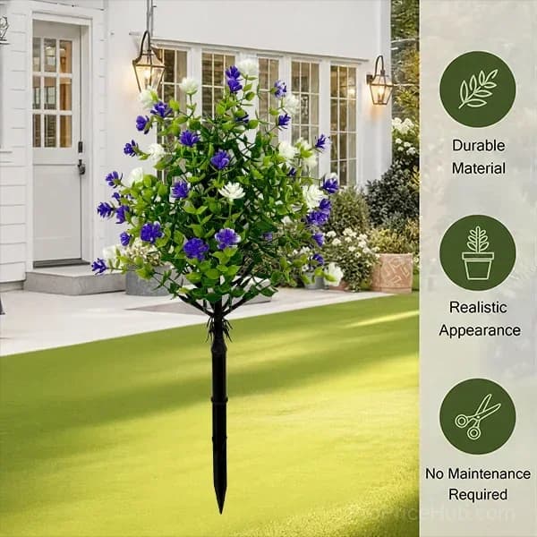 Artificial Potted Trees with Ground Stakes - View 1