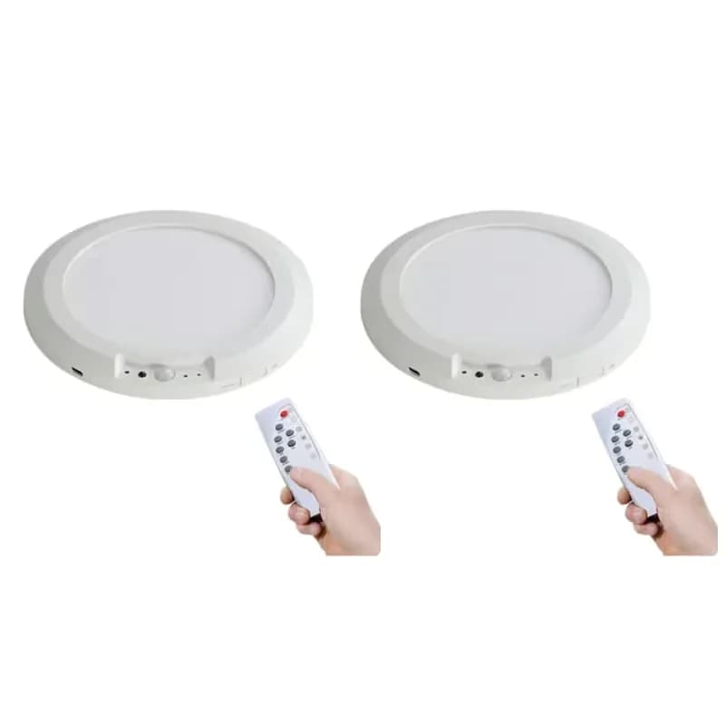 Motion Sensor LED Ceiling Light with Remote, 3-Color Dimming - View 3