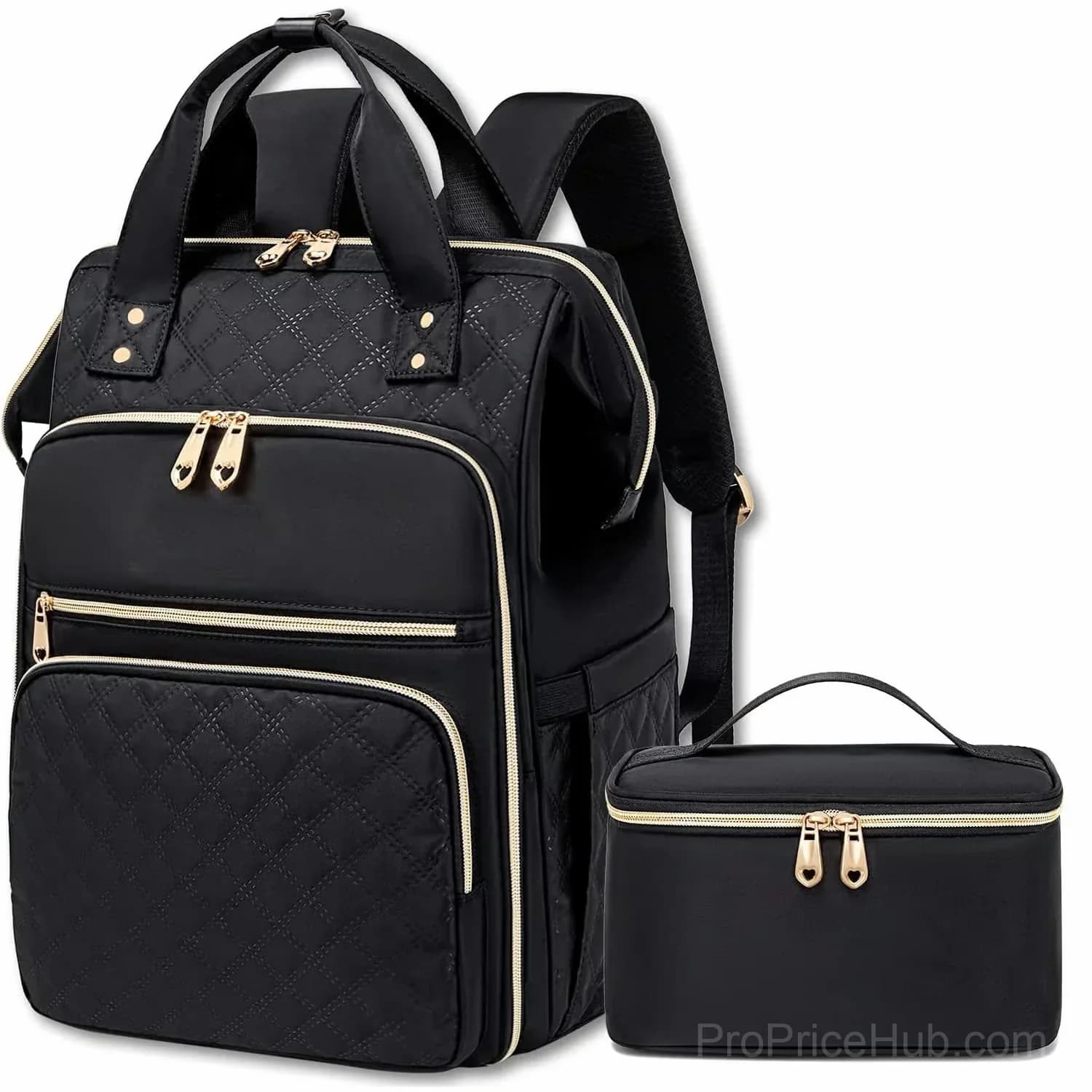 Multi-Function Insulated Travel Backpack, Black - View 1