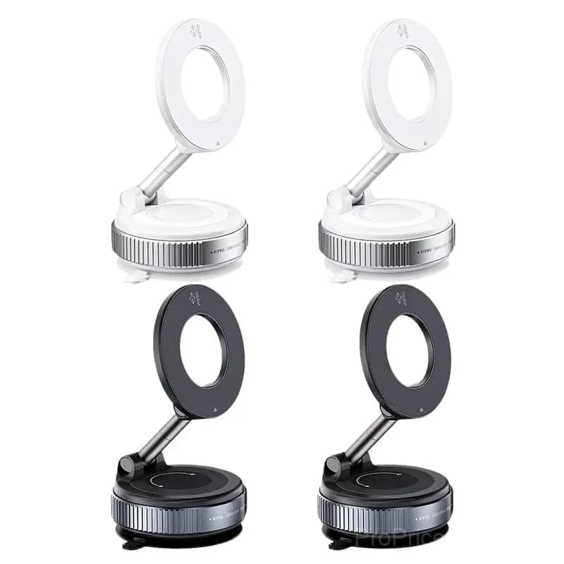 360° Nano Gel Vacuum Magnetic Car Phone Holder, Black - View 6