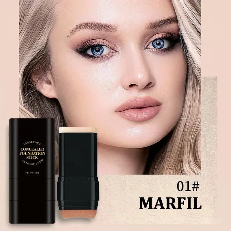 Double-Ended Concealer Stick Foundation with Brush, 01 Ivory - View 1