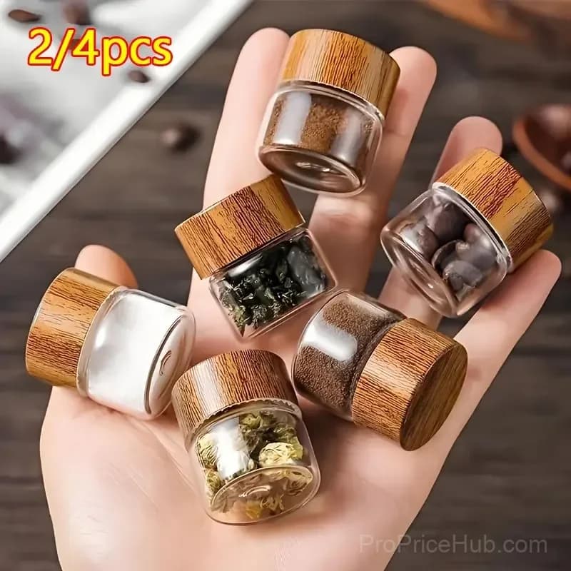Portable Mini Glass Storage Jars for Organization - View 1