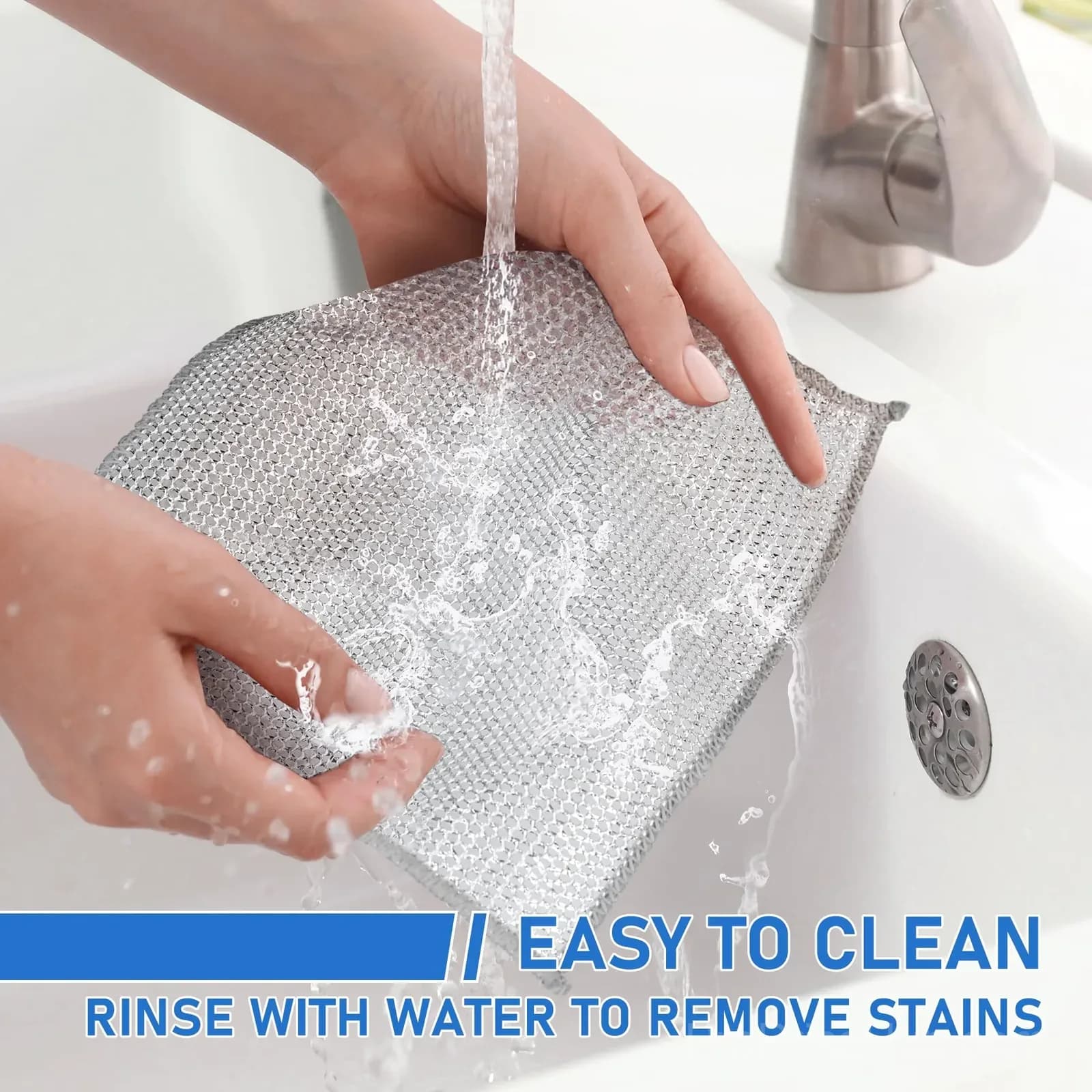 20-Piece Non-Scratch Microfiber Kitchen Scrub Cloths - View 3