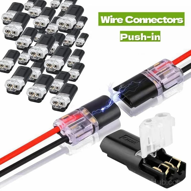 Fast-Fit 2-Pin Double-Wire Plug-in Connectors - View 8