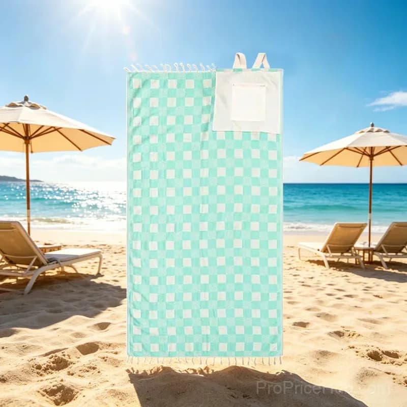 2-in-1 Convertible Beach Towel Travel Bag, Style A - Main