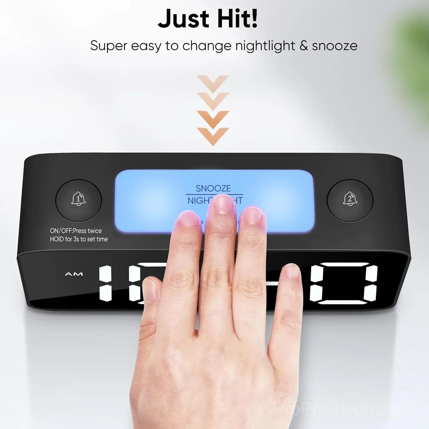 6.3-Inch RGB Alarm Clock with 115dB Dual Alarm & Nightlight - View 3