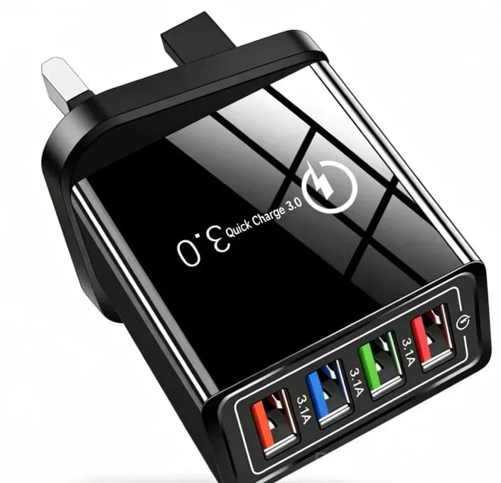 4-Port USB Travel Charger for Smartphones - View 1