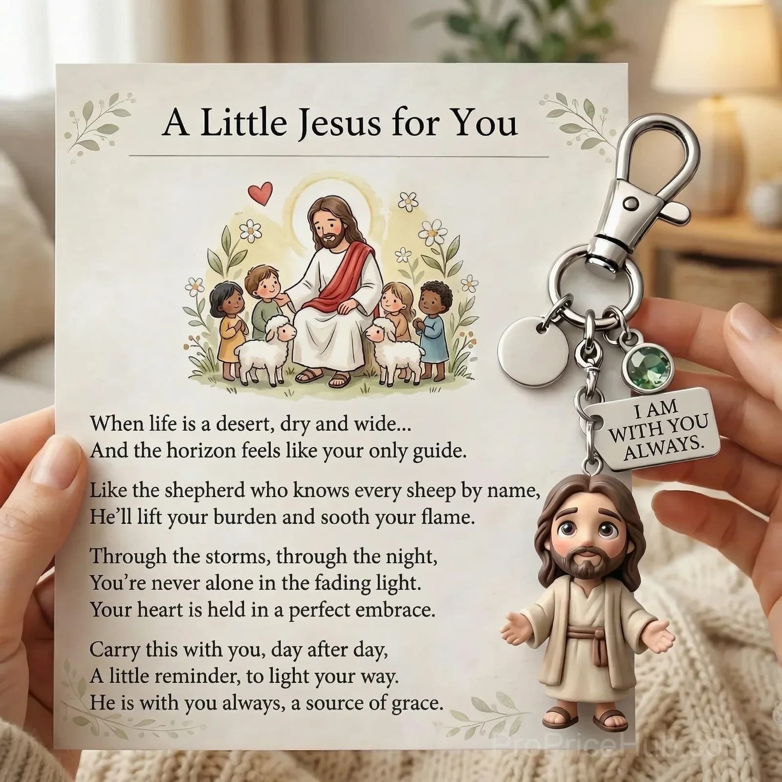 A Little Jesus for You - Pocket Keychain & Poem Card Gift Set - View 11