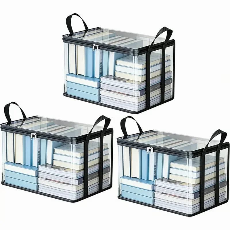 Children's Doll Storage Buckets, Black Medium, 3 Pack - Main