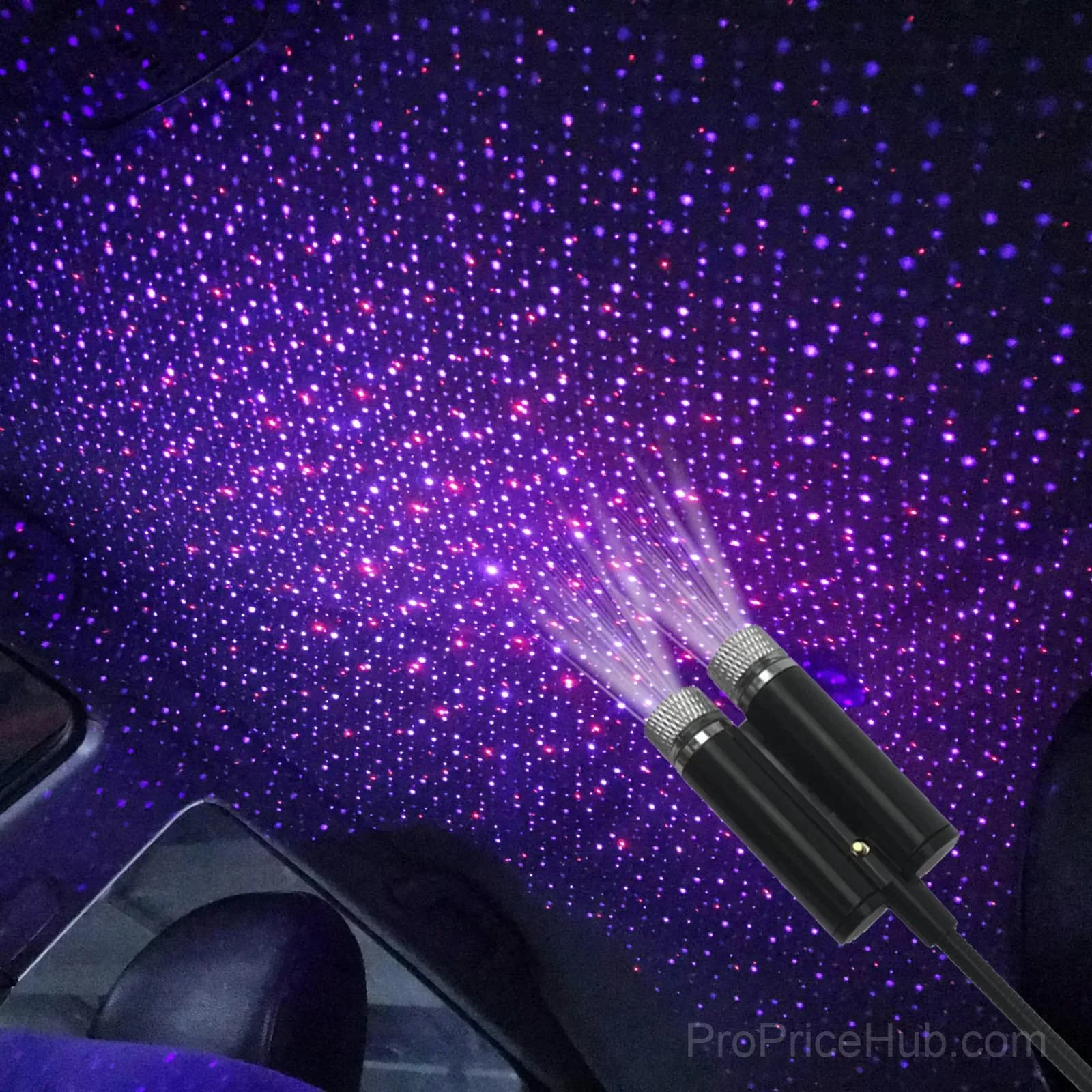 Mini LED Star Night Projection Lamp - Fuchsia, Two Colors - View 1