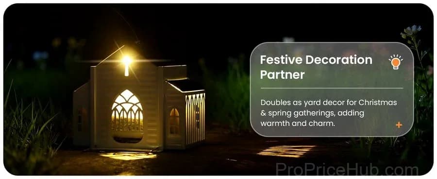 Church-Shaped Solar Bird Feeder - Garden Decor - View 8