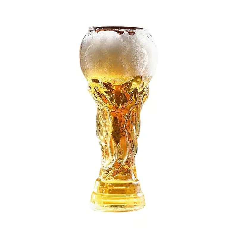 Small Soccer Trophy-Style Beer Glass for Soccer Fans - View 1