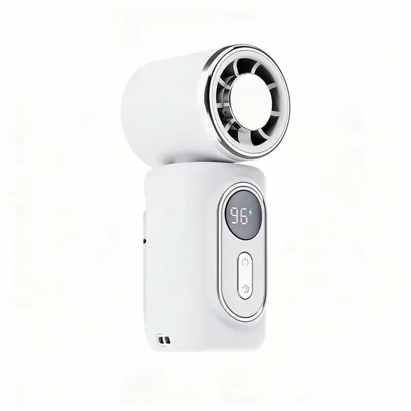 Mini Portable Handheld Clip-On Fan with Ice Cooling, White - View 1