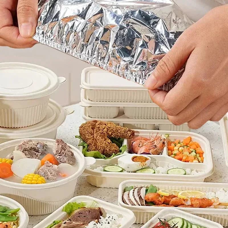 Reusable Aluminum Foil Food Covers, 6-Pack - View 2