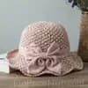 Khaki Straw Hat with Retro Bow - View 3
